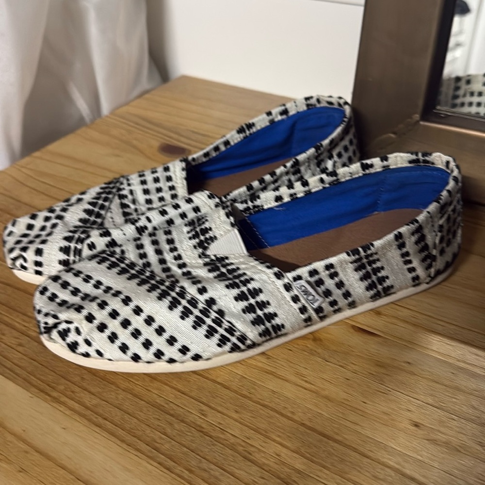 Toms Black Boho Print Women’s 9